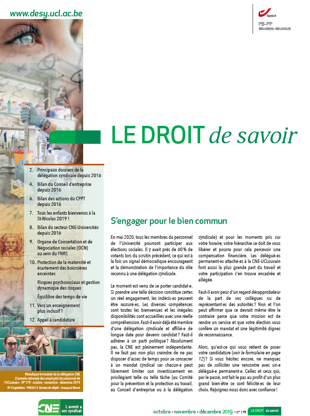 Le Droit de Savoir n°179 - couverture