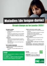 Maladies de longue durée : ce qui change le 1er janvier 2026